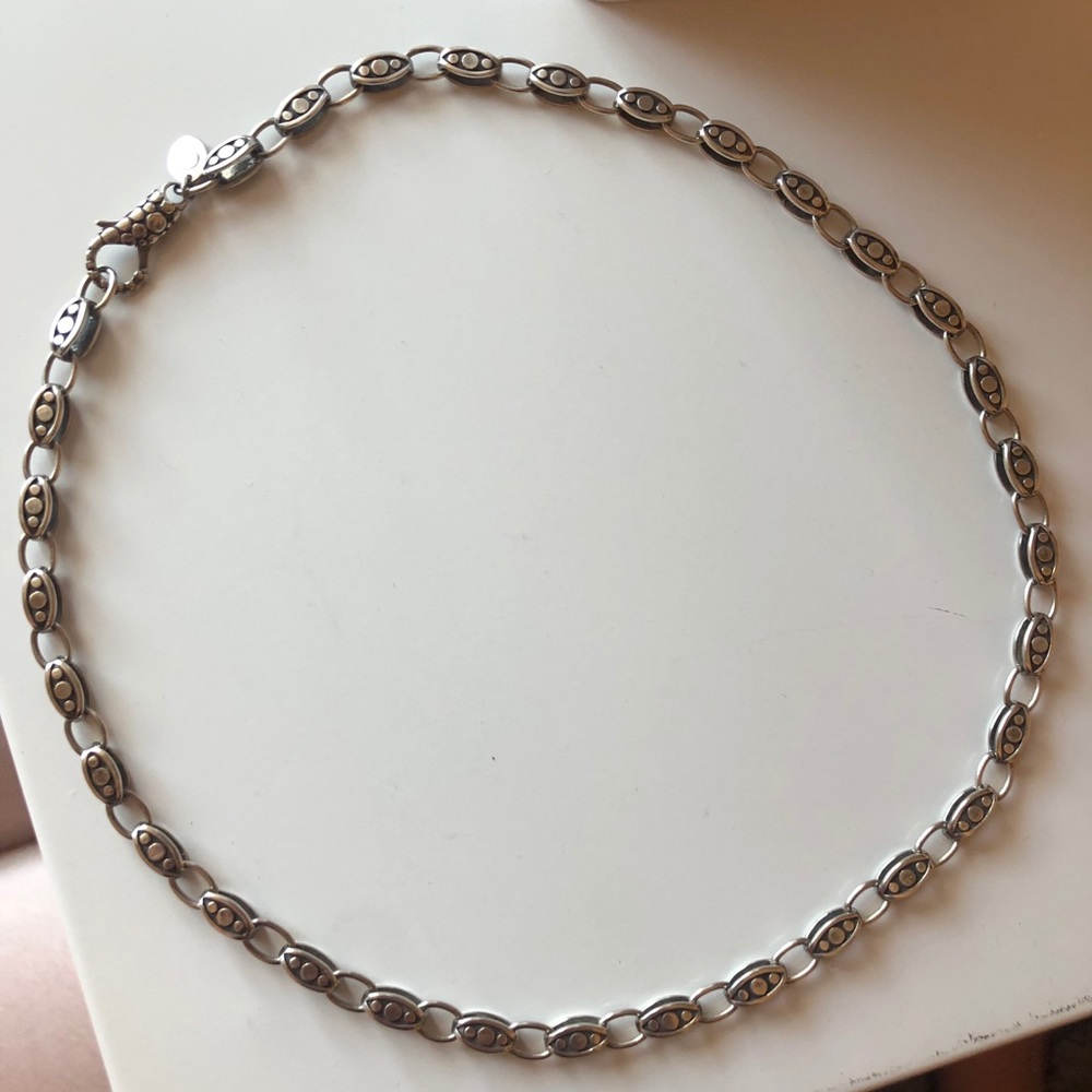 John Hardy 925 Sterling Silver Dot Link Necklace